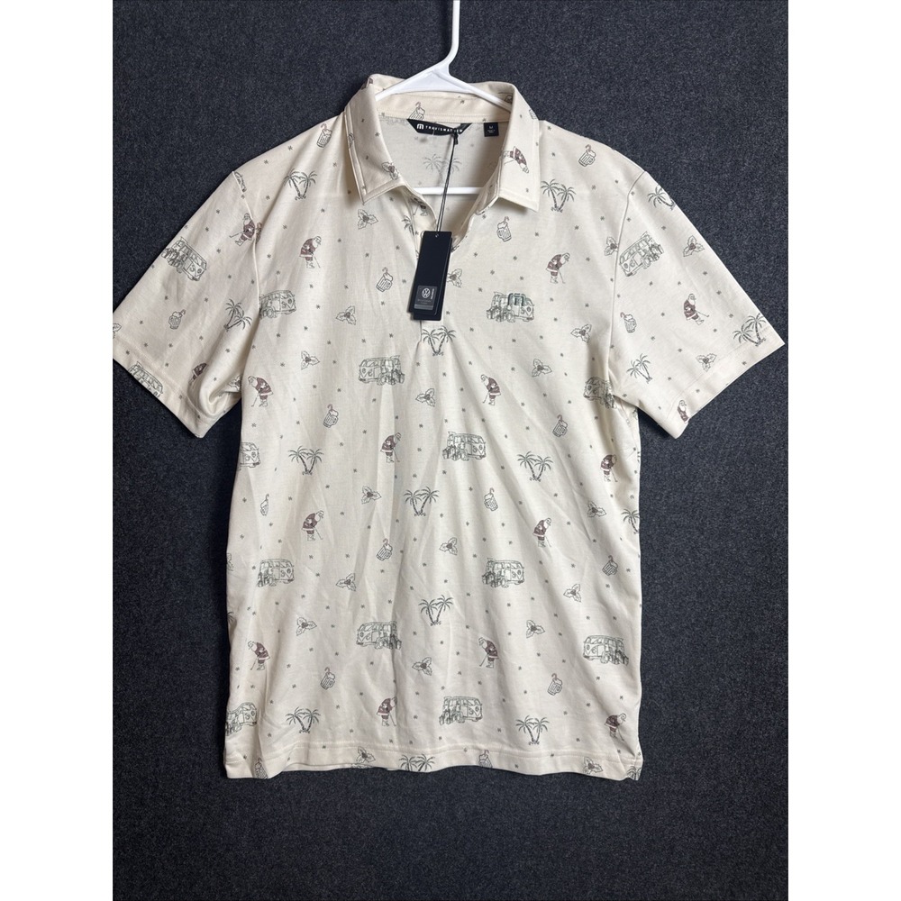 Travis Mathew Polo Shirt Christmas Golf  Volkswagen Collab Santa Claus Medium